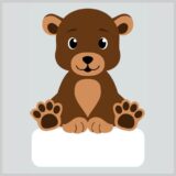 Geburtstafel Bär hell